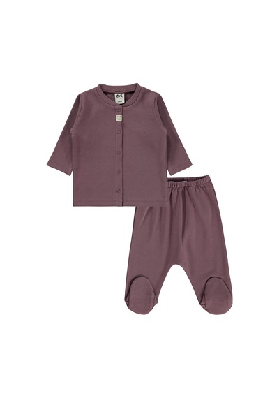 Civil Baby Düz 1-6 Ay Pijama Takımı - Kahve
