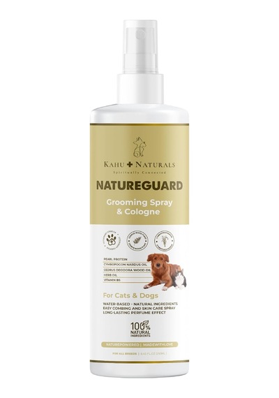 Kahu Naturals Natureguard Kolay Tarama, Tüy Bakımı, Organik Parfüm Etkili Vücut Spreyi, Pire, Kene, Sinek Karşıt