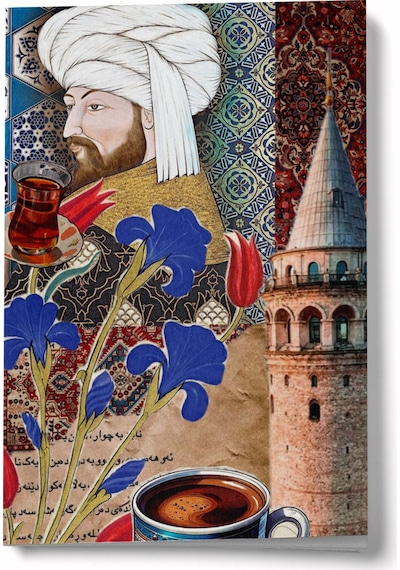 Kolaj Serisi 46 Fatih İn Rüyası A6 Çizgili Mini Defter Not Defteri Çok Renkli