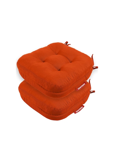 Sandalye Minderi 2'li Set 42x42x8 Cm Kalın Çift Kat Pofidik Minder Yıkanabilir Fermuarlı Su Ve Yağ İtici Kiremit Genel