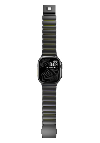 Apple Uyumlu Watch 7 45mm Zore Krd-152 Titanyum Silikon Kordon