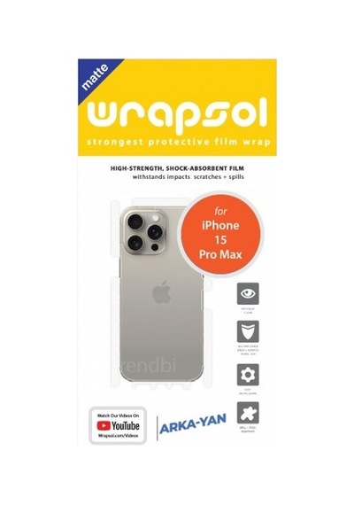 Apple iPhone 15 Pro Max Uyumlu Mat Arka Ve Yan Koruyucu Poliüretan Film
