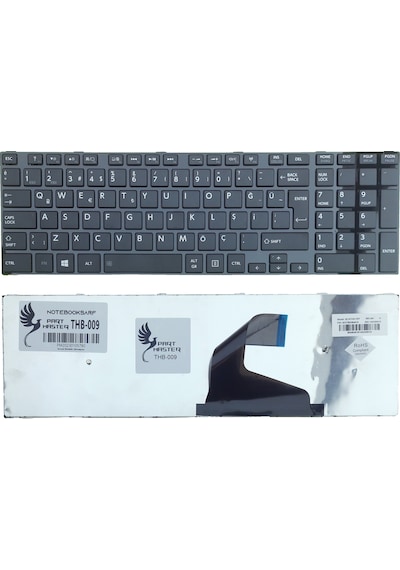 Toshiba Uyumlu Satellite C75-A-102, C55-A-10P, C55-A-15Z Klavye (Siyah)