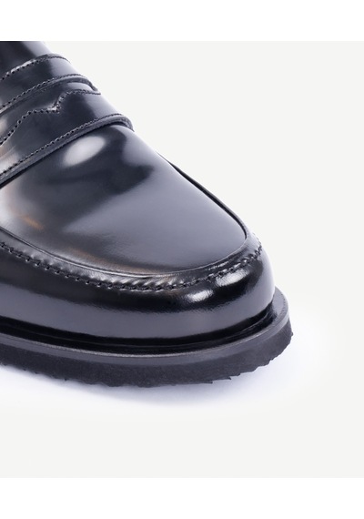 Yargıcı Zımba Detaylı Deri Loafer 25kkay4032x 001 Siyah