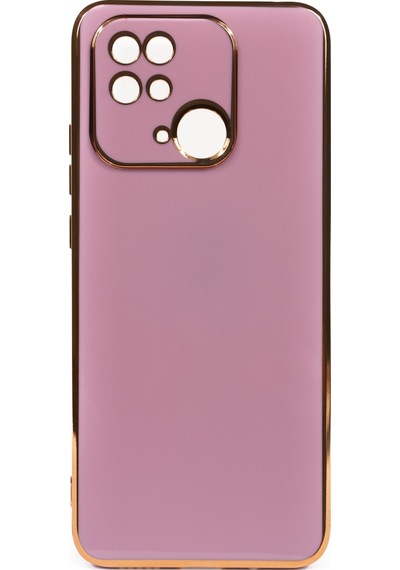 Xiaomi Uyumlu Redmi 10c Kılıf Zore Kenarı Gold Renk Silikon Bark Kapak