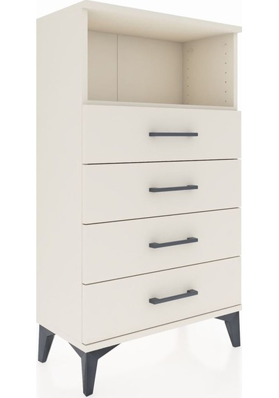 Arges Komodin Tek Raflı 4 Çekmeceli 60x30x106 Aytaşı-aytaşı Aytaşı