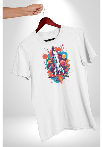Uzay Aracı Roket Unisex Unisex Beyaz Organik Baskılı T-shirt Penye Yüksek Kalite Beyaz Uzay Aracı Roket Unisex Unisex Beyaz Organik Baskılı T-shirt Penye Yüksek Kalite Beyaz