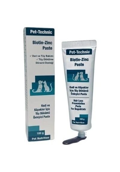 Biotin Zinc Paste Kedi Ve Köpekler İçin Deri Ve Tüy Bakımını Destekleyen Biotin & Çinko İçerikli Takviye M