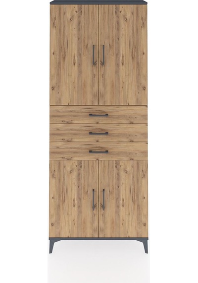 Arges Dolap 4 Raflı 3 Çekmeceli 4 Kapaklı 88x30x221 Antrasit-çam Antrasit Arges Dolap 4 Raflı 3 Çekmeceli 4 Kapaklı 88x30x221 Antrasit-çam Antrasit