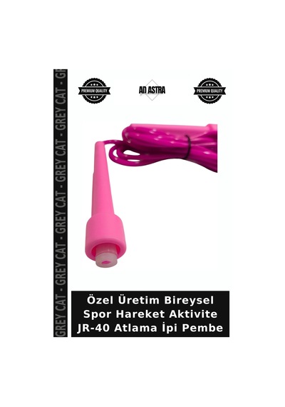 Özel Üretim Bireysel Spor Hareket Aktivite Jr-40 Atlama İpi Pembe