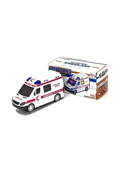 Oyuncak Ambulans 3D Işıklı Sesli Araba Ambulans