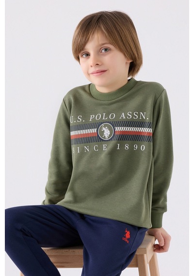 U.S. Polo Assn. Erkek Çocuk Haki Eşofman Takımı Haki