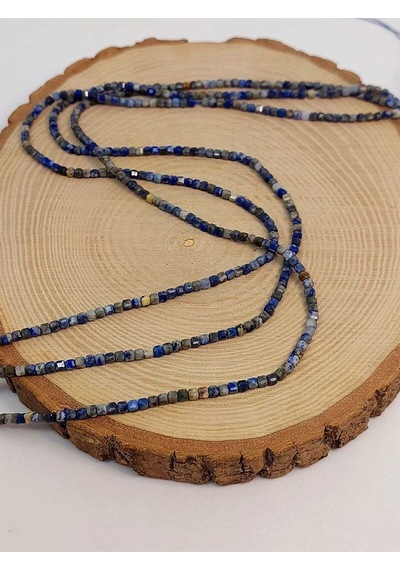 Bileklik Boy Lapis Taşı Küp Şekilli Dizi 2mm 45308 Yarım Dizi 17cm Uzunluğundadır Çok Renkli