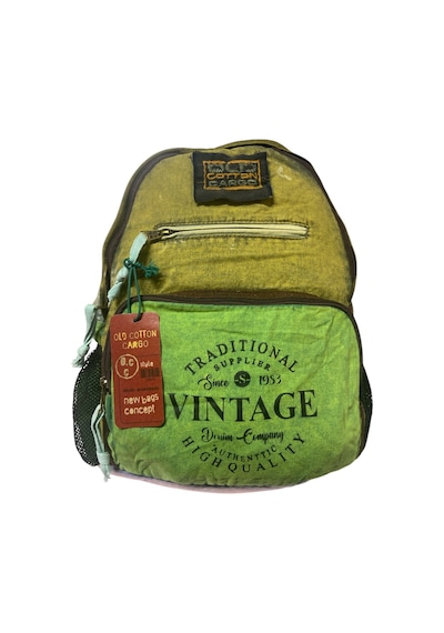 Old Cotton Cargo Kaliteli Tek Bölmeli Vintage Disayn Günlük Gezi Okul Sırt Çantası North Dakato Bag Brand 30x43cm Sarı
