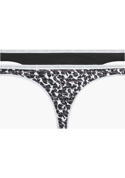 Calvin Klein Thong 2pk Kadın Siyah Tanga Set