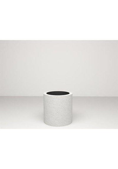 Nuano Consept Silindir Serisi Yuvarlak Saksı Beyaz 70x70
