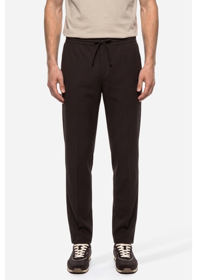 Mudo Erkek Erkek Kahverengi Beli Lastikli Straight Fit Pantolon 1271206