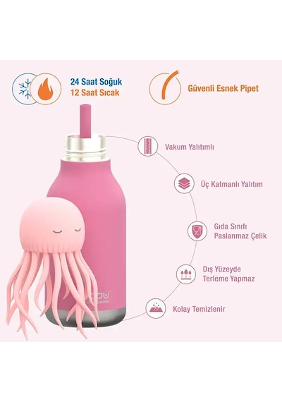 Asobu Bestie Bottle - Jellyfish 460 Ml. Çok Renkli