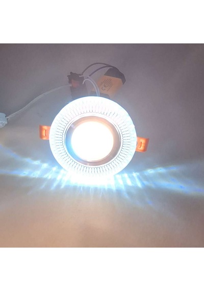 Kristal Motifli 2+4,5 W Sıva Altı Spot Kenarı Beyaz Orta Gün Işığ Beyaz