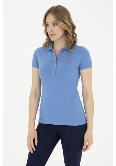 U.S. Polo Assn. Kadın Koyu Mavi Basic Polo Yaka Tişört 50289361-VR032