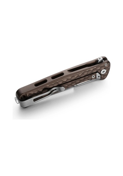 Lionsteel Emmet Em01a Es Stone Washed Blade Magnacut Aluminium Hammertone Kamp Çakı Kahverengi