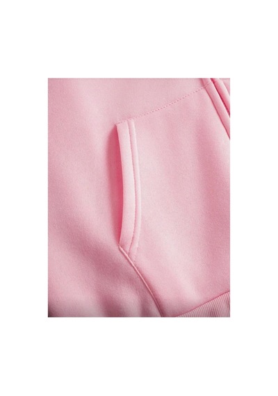 Stil X Fermuarlı Kadın Sweathırt, 3 İplik Şardonlu Pembe