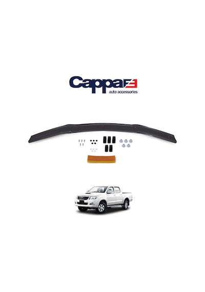 Cappafe Toyota Uyumlu Hilux Ön Kaput Koruyucu Rüzgarlık 4Mm Abs 12-15