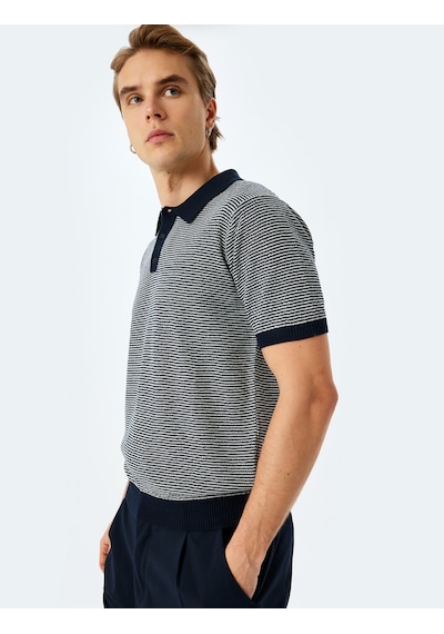 Koton Polo Yaka Pamuklu Çizgili Kısa Kollu Triko Tişört Lacivert Çizgili 5sam70032ht Lacivert Çizgili Koton Polo Yaka Pamuklu Çizgili Kısa Kollu Triko Tişört Lacivert Çizgili 5sam70032ht Lacivert Çizgili
