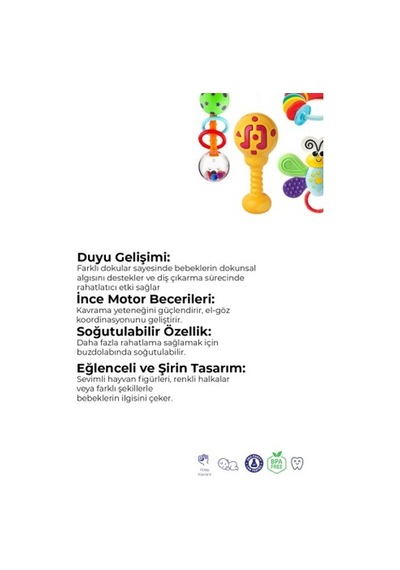Kiki Bebeğimin Ilk Çıngırakları 4'lü Set PKT.KIKI.007 Diğer