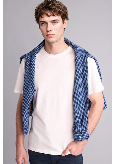 DeFacto %100 Pamuk New Regular Fit Bisiklet Yaka Basic Düz Kısa Kollu Tişört V7699AZ24SPWT32