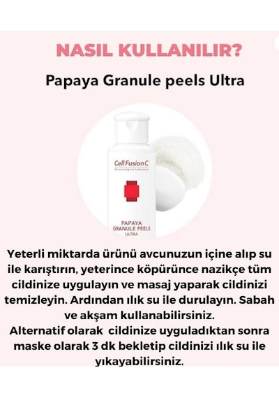 Cell Fusion C Papaya Granül Enzim Peeling Toz Temizleyici 50 G