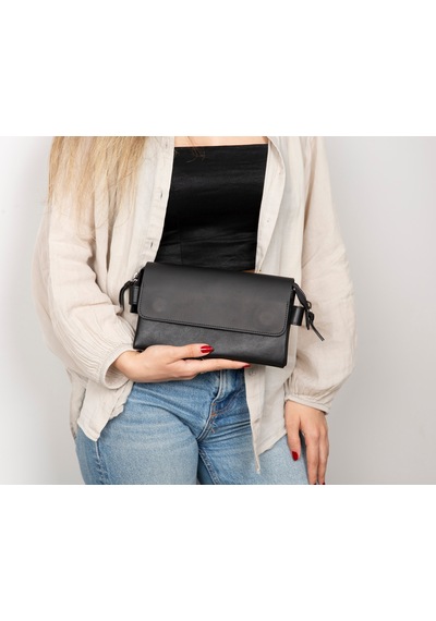 Bloom Noir Elevated Cosmic Clutch Bag Siyah