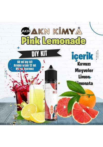 Pink Lemonade Dıy Kit Kırmızı Meyveler Limon Gıda Aroması %20 Oranda Aroma İçerir Hazır Değildir 60 Ml