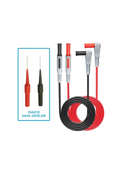 1 Çift P1033 Multimetre Probu 4mm Banana Tip Soket 1000V 10A CATIII 1 Mt Kablo Voltmetre Avometre