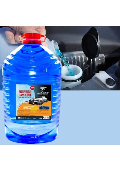 Alpars Oto Cam Suyu 5 Lt Antifrizli Cam Suyu - 25 Derece Kokulu Cam Suyu Sabunu Hediyeli