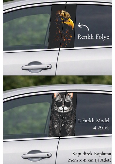 Özel Ve Modern Kapı Direk Folyo Sticker Etiket
