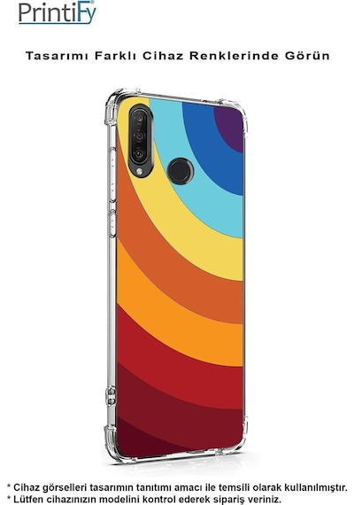 Tecno Camon 18 Uyumlu Köşe Korumalı Renk Cümbüşü A Tasarımlı Şeffaf Silikon Kılıf