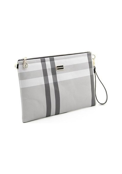 Silver Polo Sp1034 Kadın Portföy & Clutch Ekose A.gri-a.taba