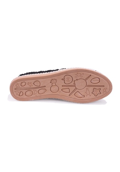 Dagoster Dza07-115526703 Siyah Triko Günlük Espadril Kadın Ayakkabı Sıyah