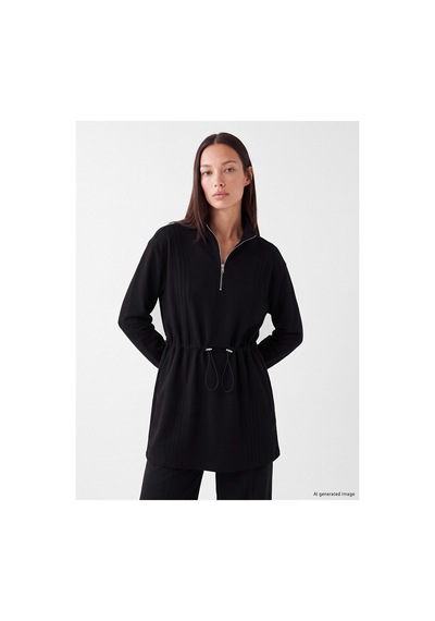 LC Waikiki Alıta Cıty Farkıyla Lcw Everyday Siyah Dalgıç Kumaşı Düz Oversize Kadın Sweatshirt Tunik Siyah - 931232253 Siyah LC Waikiki Alıta Cıty Farkıyla Lcw Everyday Siyah Dalgıç Kumaşı Düz Oversize Kadın Sweatshirt Tunik Siyah - 931232253 Siyah