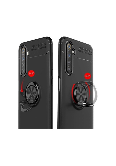Oppo A91 Kilif Yüzüklü Tam Korumali Silikon Kapak 552916526