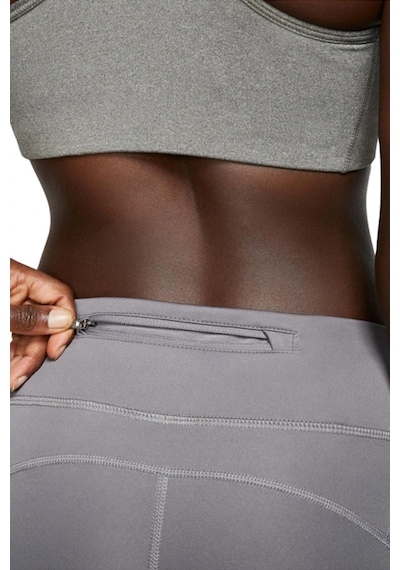 Nike Dry Normal Belli, Cepli, Toparlayıcı Kısa Koşu Taytı Gri Gri