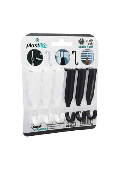 6pcs - Tek Kollu Çok Amaçlı - Tak Çıkar Pratik Plastik Askı Çok Renkli