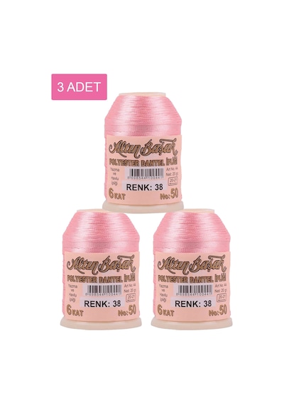 3 Adet Altınbaşak Oya Ve Dantel İpi 20 Gr - Royaleks - No: 038