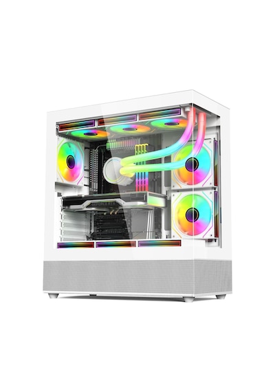 Gametech Phantom 6 x 120 MM RGB Fanlı Oyuncu Bilgisayar Kasası Beyaz Gametech Phantom 6 x 120 MM RGB Fanlı Oyuncu Bilgisayar Kasası Beyaz