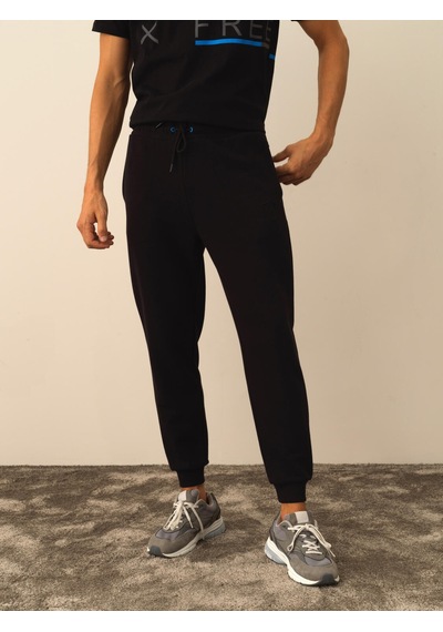 Xint Siyah Pamuk Dokulu Regular Fit Sweat Pantolon 380157
