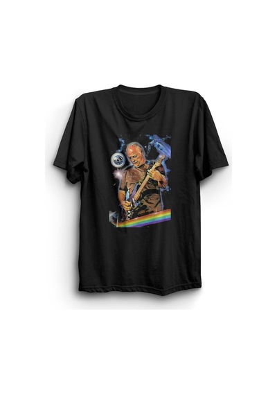 Pink Floyd Baskılı Unisex %100 Pamuk Siyah T-shirt SIYAH