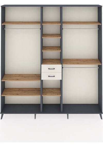 Arges Dolap 10 Raflı 2 Çekmeceli 3 Askılı 220x30x243 Antrasit-çam/aytaşı Atlas Çam/aytası Arges Dolap 10 Raflı 2 Çekmeceli 3 Askılı 220x30x243 Antrasit-çam/aytaşı Atlas Çam/aytası