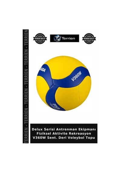 Delux Serisi Antrenman Ekipmanı Fiziksel Aktivite Rekreasyon V360w Sent. Deri Voleybol Topu Çok Renkli