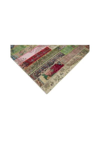 Bespoky Patchwork Modern Çok Renkli Salon Halısı El Dokuma 30991